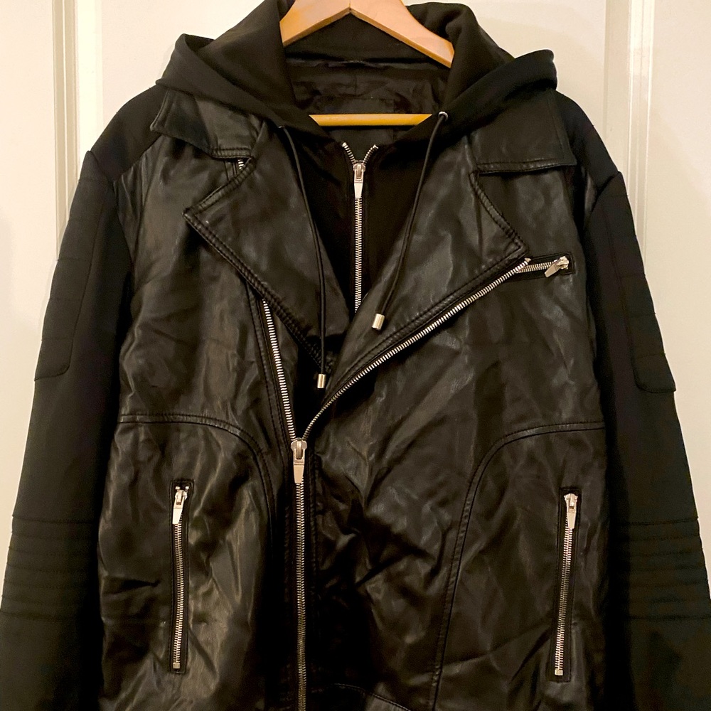Zara Lightweight Faux Leather Biker Jacket